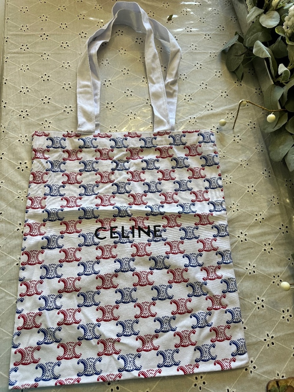 CELINE Triomphe patterned cotton tote bag GWP/VIP